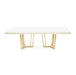 AICO Furniture Palm Gate Rectangular Dining Table in Cloud White - Bargain Furniture (Detroit, MI)