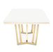 AICO Furniture Palm Gate Rectangular Dining Table in Cloud White - Bargain Furniture (Detroit, MI)