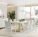 AICO Furniture Palm Gate Rectangular Dining Table in Cloud White - Bargain Furniture (Detroit, MI)