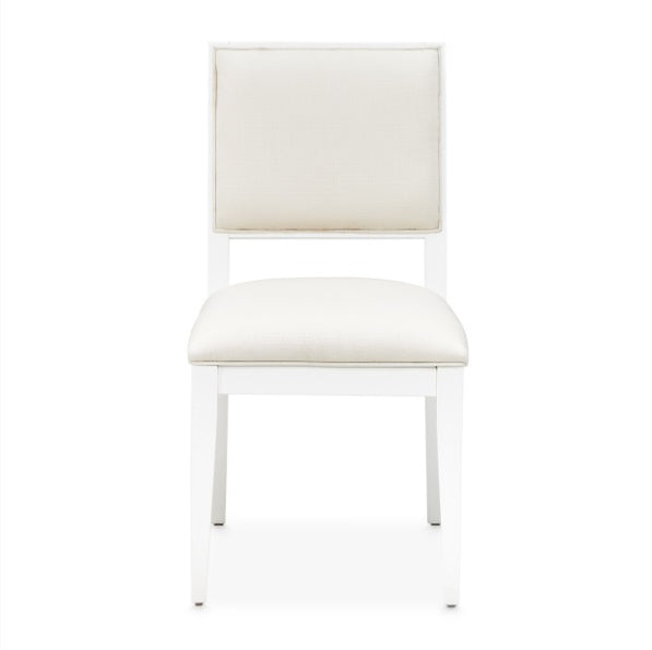 AICO Furniture Palm Gate Side Chair (Set of 2) in Cloud White - Bargain Furniture (Detroit, MI)