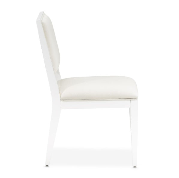 AICO Furniture Palm Gate Side Chair (Set of 2) in Cloud White - Bargain Furniture (Detroit, MI)
