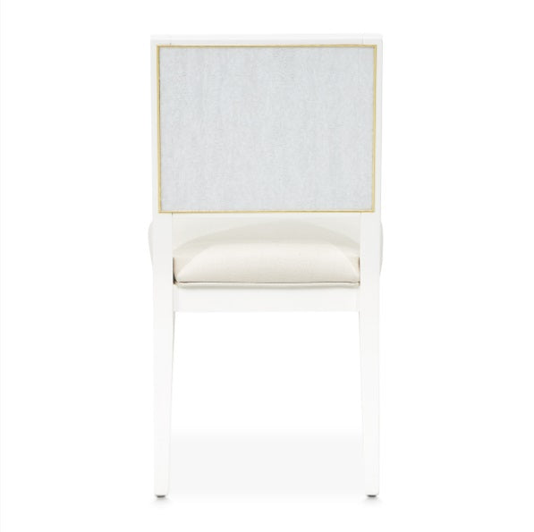 AICO Furniture Palm Gate Side Chair (Set of 2) in Cloud White - Bargain Furniture (Detroit, MI)