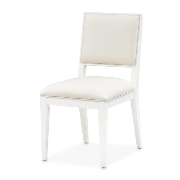 AICO Furniture Palm Gate Side Chair (Set of 2) in Cloud White - Bargain Furniture (Detroit, MI)