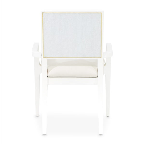 AICO Furniture Palm Gate Arm Chair (Set of 2) in Cloud White - Bargain Furniture (Detroit, MI)