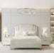 AICO Furniture Palm Gate King Platform Bed in Cloud White - Bargain Furniture (Detroit, MI)