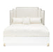 AICO Furniture Palm Gate California King Platform Bed in Cloud White - Bargain Furniture (Detroit, MI)