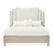 AICO Furniture Palm Gate Queen Upholstered Platform Bed in Clay - Bargain Furniture (Detroit, MI)