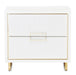 AICO Furniture Palm Gate Nightstand in Cloud White - Bargain Furniture (Detroit, MI)