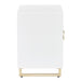 AICO Furniture Palm Gate Nightstand in Cloud White - Bargain Furniture (Detroit, MI)