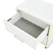 AICO Furniture Palm Gate Nightstand in Cloud White - Bargain Furniture (Detroit, MI)