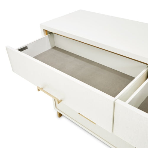 AICO Furniture Palm Gate Dresser in Cloud White - Bargain Furniture (Detroit, MI)