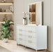AICO Furniture Palm Gate Wall Mirror in Cloud White - Bargain Furniture (Detroit, MI)