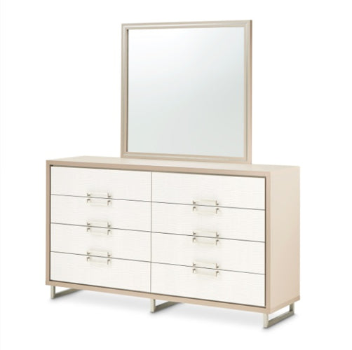 AICO Furniture Palm Gate Mirror in Clay - Bargain Furniture (Detroit, MI)