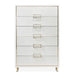 AICO Furniture Palm Gate 6 Drawer Chest in Cloud White - Bargain Furniture (Detroit, MI)
