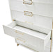 AICO Furniture Palm Gate 6 Drawer Chest in Cloud White - Bargain Furniture (Detroit, MI)