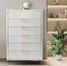 AICO Furniture Palm Gate 6 Drawer Chest in Cloud White - Bargain Furniture (Detroit, MI)