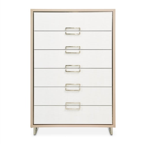AICO Furniture Palm Gate 6 Drawer Chest in Clay - Bargain Furniture (Detroit, MI)