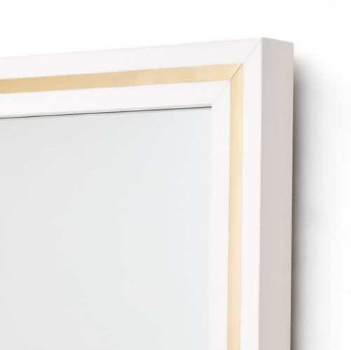 AICO Furniture Palm Gate Wall Mirror in Cloud White - Bargain Furniture (Detroit, MI)