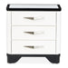 AICO Furniture Tuxedo Nightstand in Piano Keyboard - Bargain Furniture (Detroit, MI)