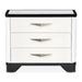 AICO Furniture Tuxedo Large Nightstand in Piano Keyboard - Bargain Furniture (Detroit, MI)