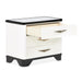 AICO Furniture Tuxedo Large Nightstand in Piano Keyboard - Bargain Furniture (Detroit, MI)