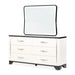 AICO Furniture Tuxedo Dresser Mirror in Piano Keyboard - Bargain Furniture (Detroit, MI)