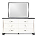 AICO Furniture Tuxedo Dresser Mirror in Piano Keyboard - Bargain Furniture (Detroit, MI)