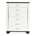 AICO Furniture Tuxedo 6 Drawer Chest in Piano Keyboard - Bargain Furniture (Detroit, MI)