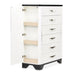 AICO Furniture Tuxedo 6 Drawer Chest in Piano Keyboard - Bargain Furniture (Detroit, MI)