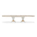 AICO Furniture St. Charles Double Pedestal Dining Table in Dove Gray - Bargain Furniture (Detroit, MI)