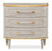 AICO Furniture St.Charles 3 Drawer Nightstand in Dove Gray - Bargain Furniture (Detroit, MI)