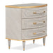 AICO Furniture St.Charles 3 Drawer Nightstand in Dove Gray - Bargain Furniture (Detroit, MI)