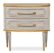 AICO Furniture St.Charles 2 Drawer Nightstand in Dove Gray - Bargain Furniture (Detroit, MI)