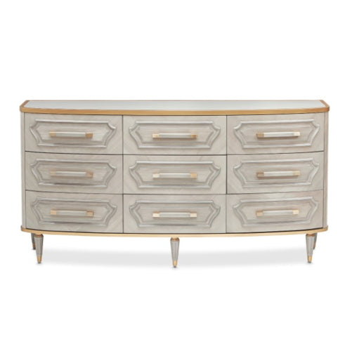 AICO Furniture St.Charles Dresser in Dove Gray - Bargain Furniture (Detroit, MI)