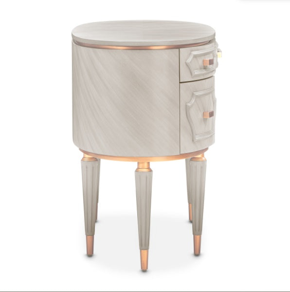 AICO Furniture St.Charles Vanity Desk in Dove Gray - Bargain Furniture (Detroit, MI)