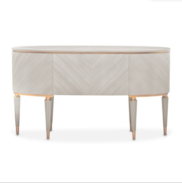 AICO Furniture St.Charles Vanity Desk in Dove Gray - Bargain Furniture (Detroit, MI)
