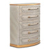 AICO Furniture St.Charles 5 Drawer Highboy Chest in Dove Gray - Bargain Furniture (Detroit, MI)