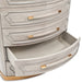 AICO Furniture St.Charles 5 Drawer Highboy Chest in Dove Gray - Bargain Furniture (Detroit, MI)