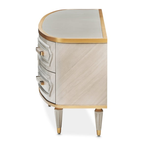 AICO Furniture St.Charles Media Cabinet in Dove Gray - Bargain Furniture (Detroit, MI)