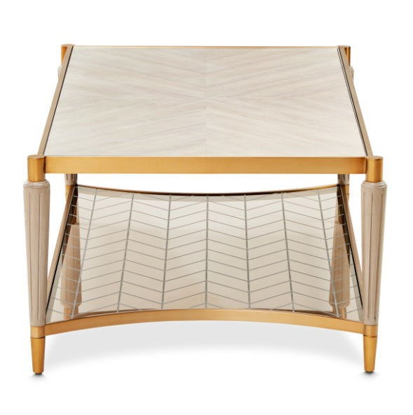 AICO Furniture St.Charles Rectangular Cocktail Table in Dove Gray - Bargain Furniture (Detroit, MI)