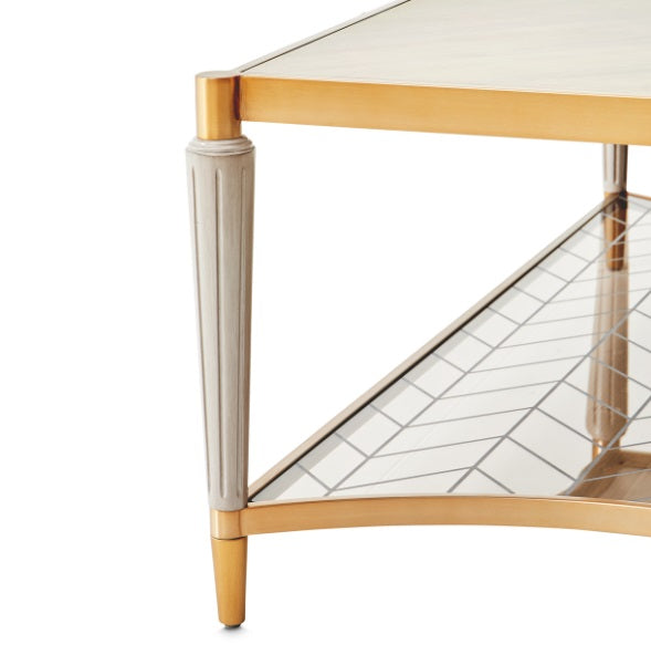 AICO Furniture St.Charles Rectangular Cocktail Table in Dove Gray - Bargain Furniture (Detroit, MI)