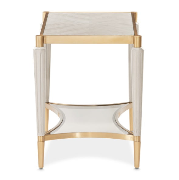AICO Furniture St.Charles End Table in Dove Gray - Bargain Furniture (Detroit, MI)