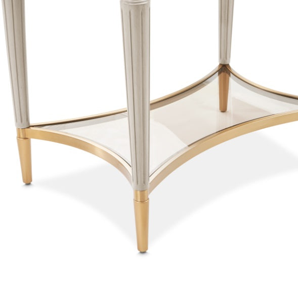 AICO Furniture St.Charles End Table in Dove Gray - Bargain Furniture (Detroit, MI)