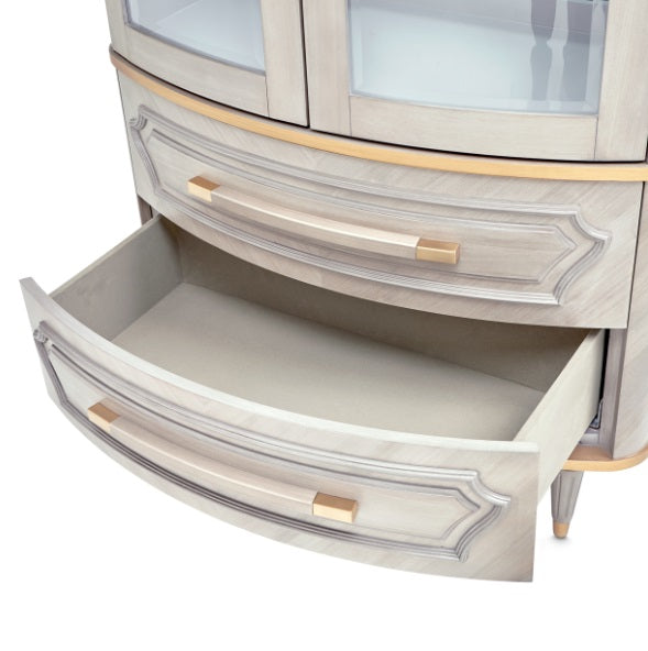 AICO Furniture St. Charles Display Cabinet in Dove Gray - Bargain Furniture (Detroit, MI)