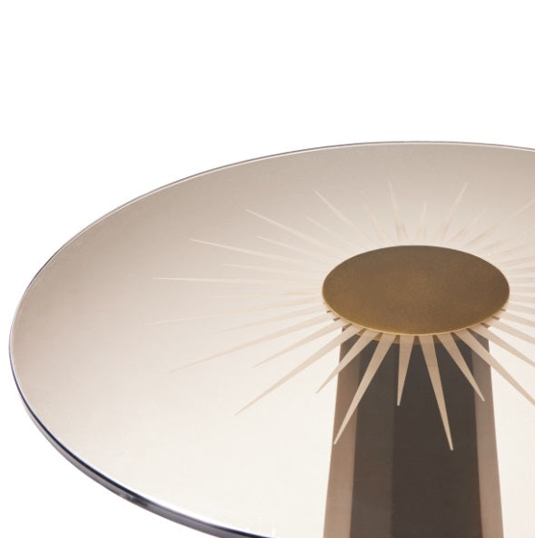 AICO Furniture St.Charles Chairside Table in Dove Gray - Bargain Furniture (Detroit, MI)