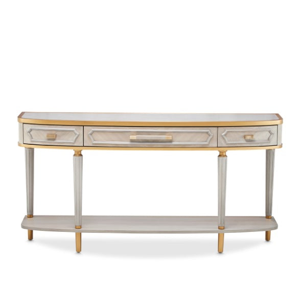 AICO Furniture St.Charles Console Table in Dove Gray - Bargain Furniture (Detroit, MI)