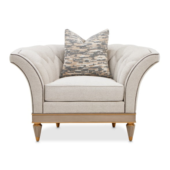 AICO Furniture St.Charles Matching Chair in Dove Gray - Bargain Furniture (Detroit, MI)