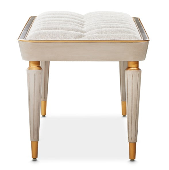 AICO Furniture St.Charles Accent Bench in Dove Gray - Bargain Furniture (Detroit, MI)