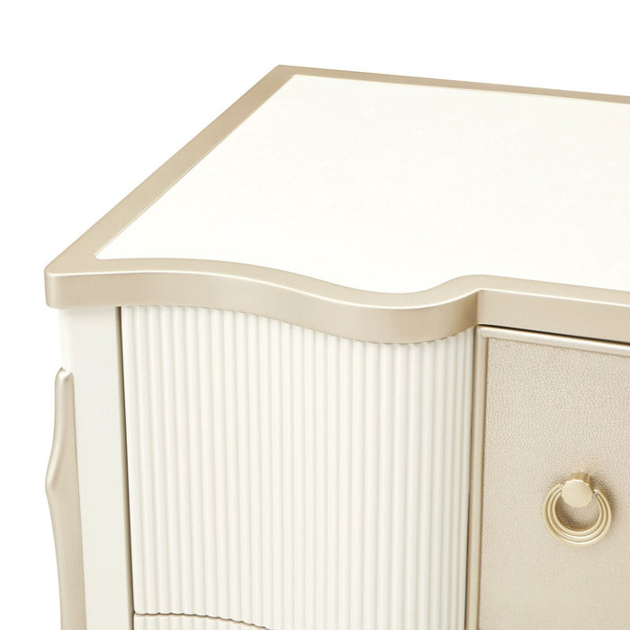 AICO Furniture La Marisia Nightstand in Creamy Pearl - Bargain Furniture (Detroit, MI)