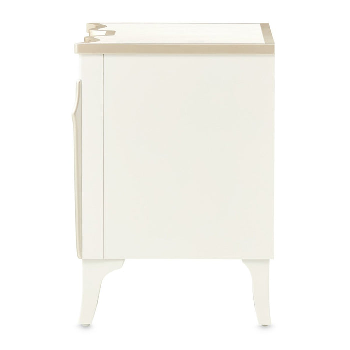 AICO Furniture La Marisia Nightstand in Creamy Pearl - Bargain Furniture (Detroit, MI)